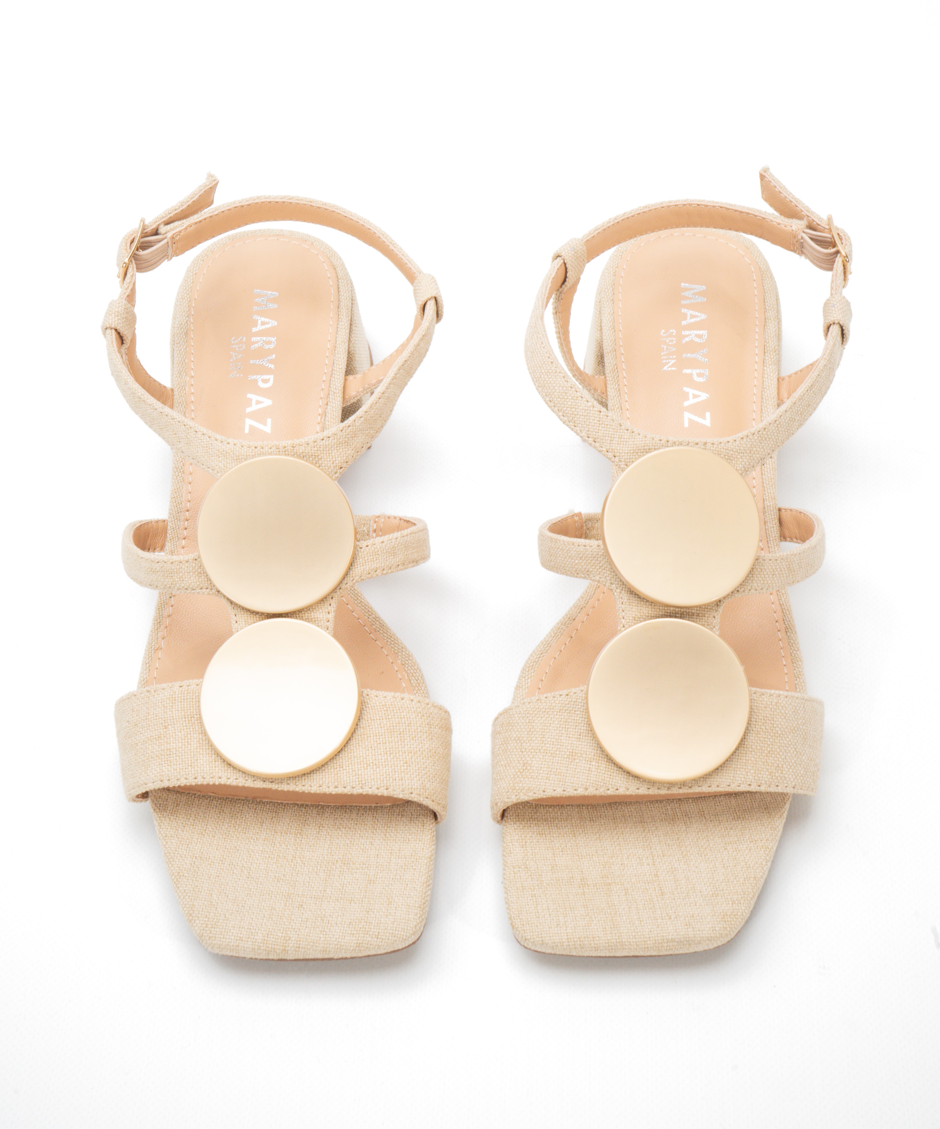 Sand&aacute;lia salto baixo com adorno image number null